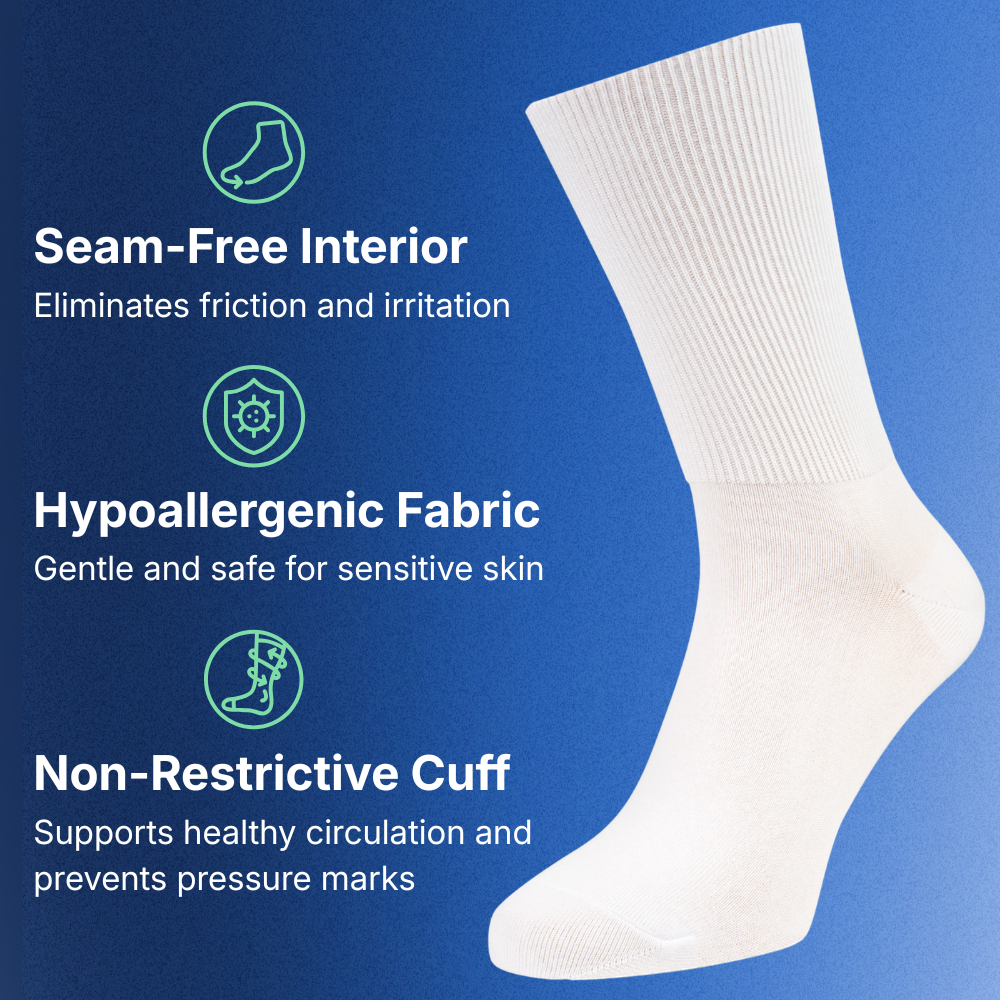 Klassische Diabetes-Socken aus Baumwolle